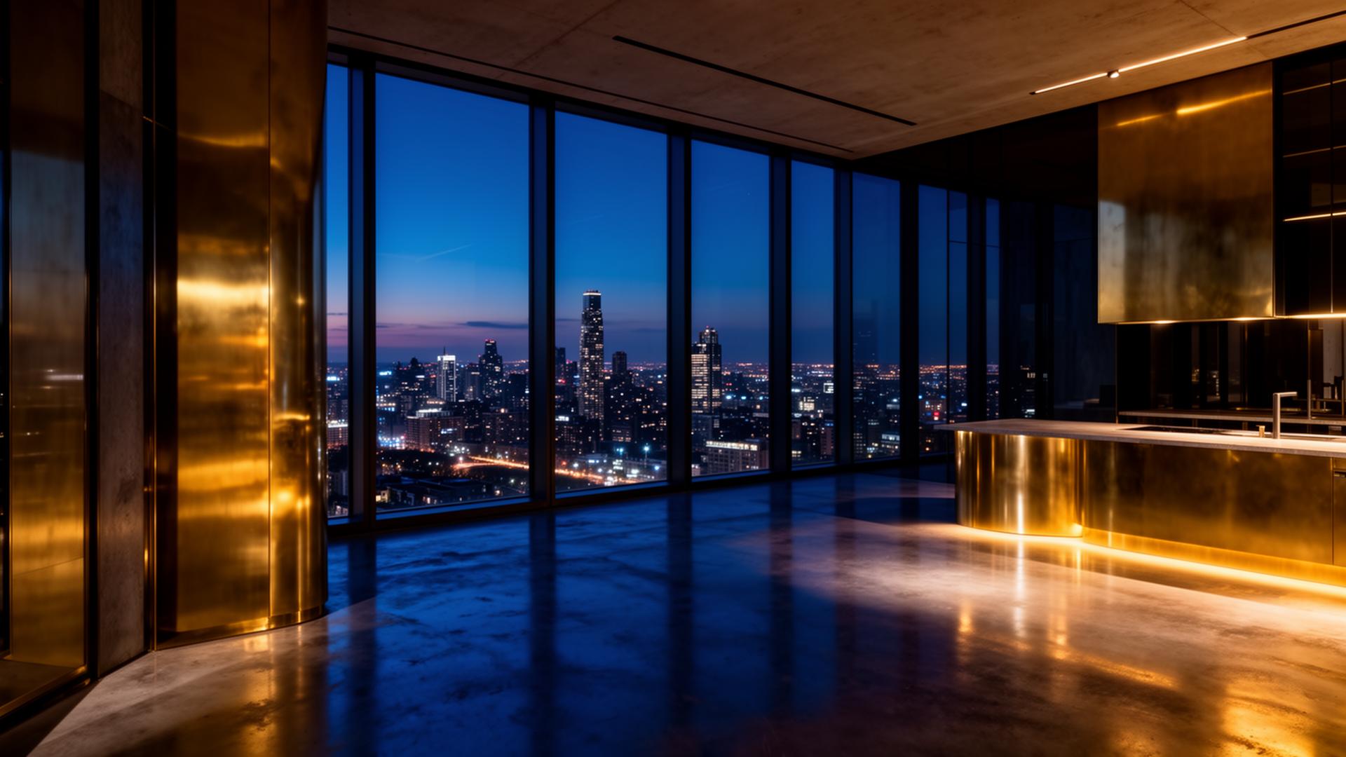 Apartamento moderno com vista para a cidade